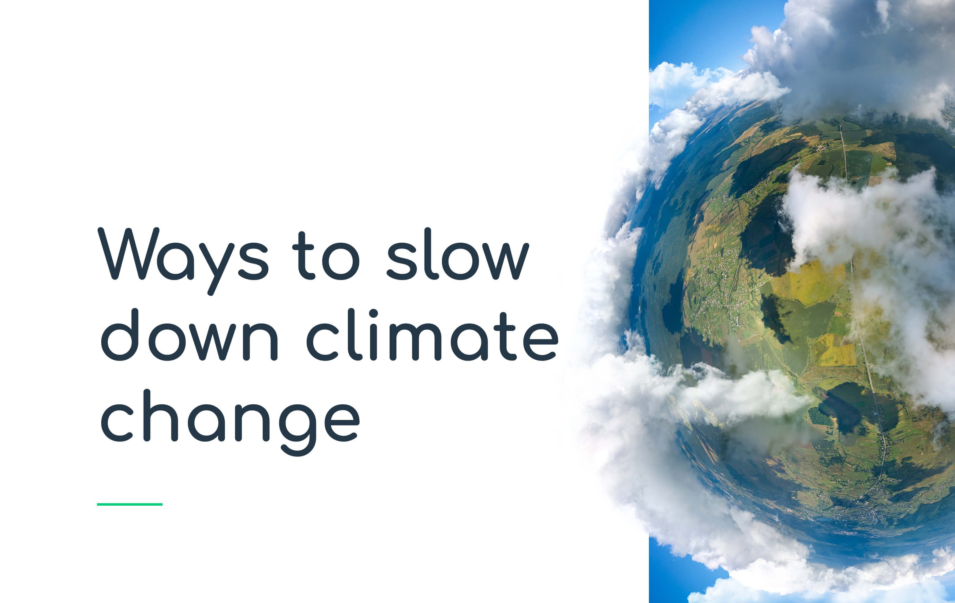 Ways to slow down climate change